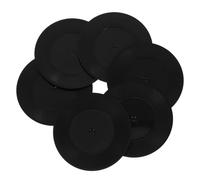 IMIKEYA 6pcs Retro Drink Coasters with Nonslip Bottom and Abs Material for Table Protection, Stylish Black Coffee Mug Pads for Home, Bars, Birthdays and Decorative Pieces