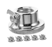 IMIKEYA 6pcs Self-locking Barbell Lock Nuts Anti-skid Hex Security Nuts for Dumbbell and Barbell Weight Fixing Cast Iron Construction Easy Installation and Removal