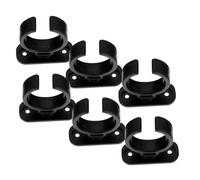 IMIKEYA 6pcs Small Plastic Microphone Stand Base Desk Mic Stand Clamp for Microphone Accessories Table Top