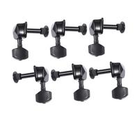 IMIKEYA 6pcs Vintage Style Guitar Tuning Pegs Mini Square Head Semi Closed Design Configuration Durable for Electric Guitar Black