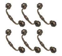 IMIKEYA 6pcs Vintage Style Rustic Metal Ring Pull Handles for Furniture Cabinets, Cupboard and Drawer, 86mm Hole Distance, Suitable for Kitchen, Bathroom and Wardrobe