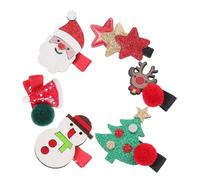 IMIKEYA 6Pcs Xmas Hair Clips Cute Christmas Hairpins for Adorable Reindeer Snowman Design Lightweight Tiny Accessories for Holiday Parties