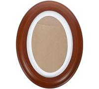 IMIKEYA 7 Inch Classic Oval Wood Picture Frame Oval Photo Frame Wall Hanging Picture Frame for Living Room Bedroom Decoration A