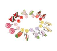 IMIKEYA 7 Pairs Hypoallergenic Clip Earrings Fruit Theme Ear Decoration for Little Comfortable Non-pierced Cute Jewelry with Vibrant Colors