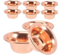 IMIKEYA 7pcs Brass Worship Cups Decorative Holy Water Cup Delicate Burning Bowl Ritual Beautiful Smooth Texture for Home and Temple Use