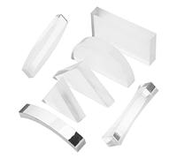 IMIKEYA 7pcs Physics Optical Lens Glass Concave Convex Lenses for Science Experiments Teaching Tools with Cylindrical Semi and Geometric Shapes Polished Edges for Middle School Learning
