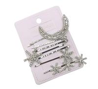 IMIKEYA 7pcs Silver Star and Moon Hair Clips Set, Alloy Material, Suitable for Hairstyle, Fashionable and Retro Design for Teen and Ladies