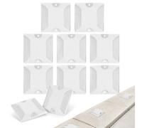 IMIKEYA 8 Pack Road Reflectors: 4 x 4 Inch White Reflective Driveway Markers Pavement Stud Markers for Driveway Entrance Sidewalks Speed Bumps Parking Lots Freeways