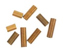 IMIKEYA 8 Pcs Brass Threaded Rod for Light Fixtures, Hollow Lamp Connecting Rod with Male Thread, Easy to Use and Quick Installation, Sturdy Golden Brass Material Suitable for Lamp Repairs