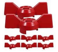 IMIKEYA 8pcs Ball Valve Handle Butterfly Valve Lever Handle Replacement Aluminum Alloy Red Home and Industrial Use