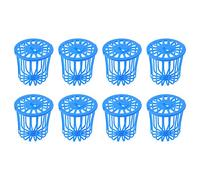 IMIKEYA 8pcs Blue Plastic Bird Food Container Basket for Parrots and Pets, Odorless and Safe Vegetable and Fruit Holder that Can be Fixed on Cage for Convenient Feeding