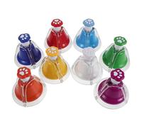 IMIKEYA 8pcs Cat Paw Shape Handbells Metal Melody Desk Bells with Rounded Edges Ergonomic Press Bell Set Design for Early Learning Music Home Musical Teaching