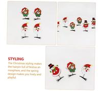 IMIKEYA 8pcs Christmas Hair Clips Felt Reindeer Antlers Santa Snowman Bear Hairpins Lightweight Festive Barrettes for Xmas Party Accessories