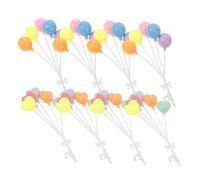 IMIKEYA 8pcs Mini Balloons Cake Toppers Pastel Balloon Sticks for Dollhouse Cake Decorative Accessories