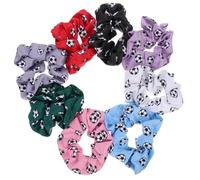 IMIKEYA 8pcs Printed Hair Ties Cloth Hair Ribbon Elastic Bands for Comfortable to Touch Fabric Ropes Fix The in Place Everyday Wear
