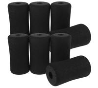 IMIKEYA 8pcs Replacement Sponge Foam Roller Pad for Leg Extension Machines, Black Exercise Foot Pads Roller, Sturdy Sponge Material Provides Strength and Comfort for Daily Use in Home Gym