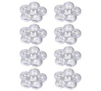 IMIKEYA 8PCS Travel Makeup Containers Six-Grid Flower Shape Concealer and Lipstick Sub Boxes Aluminum Palette Compact Blusher Storage for On-the-Go