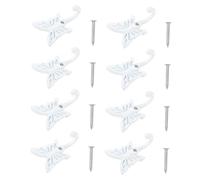 IMIKEYA 8pcs Vintage Butterfly Metal Hooks Zinc Alloy Wall Hangers for Wardrobe Cabinet Multipurpose Mediterranean Style Decorative for Coats Robes Towels