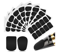 IMIKEYA 94pcs Black Saxophone Clarinet Pads Cushion Set for Soprano Alto Tenor Sax with Square and Oval Shapes, Adhesive Mouthpiece Patches for Wind Instrument Protection and Comfort