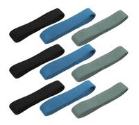 IMIKEYA 9Pcs Bento Box Elastic Straps Set 25X300Mm - Blue, Black, Green Lunch Box Securing Bands for Office, School, Travel and Camping