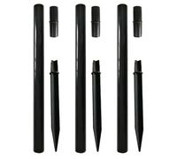 IMIKEYA 9pcs Garden Lamp Stakes Set with Ground Spikes, Extension Tubes, and Connector Adapters for Outdoor Landscape Lighting, Patio Solar Light Accessories for Lawn and Pathway