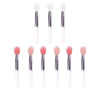 IMIKEYA 9pcs Silicone Lip Brush Set with Lip Spoon Red Flesh Tone Half- Heads Professional Cosmetic Brush and Skincare Use
