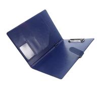 IMIKEYA A4 Padfolio Folder Multi Pocket Pu Blue with Metal Clipboard, Internal Pockets, Pen Holder, for Interviews and On-the-go Note-taking