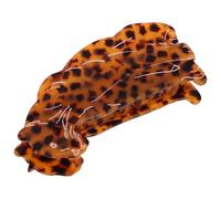 IMIKEYA Acetate Animal Print Hair Claw Clip Deep Tortoiseshell Leopard Pattern Stand Curly Hair Claw Banana Clip for Women