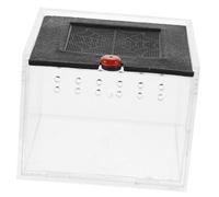 IMIKEYA Acrylic Reptile Feeding Box with Ventilation Terrarium for Jumping Spiders Lizards and Insects Habitat Container