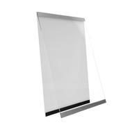 IMIKEYA Acrylic Sign Holder Magnetic Poster Clear Magnetic Display Frames Poster Hangers Wall Sign Holder Silver