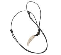 IMIKEYA Acrylic Tooth Pendant Necklace for Men Women Vintage False Tooth Jewelry Retro Unique Design Symbol of Strength Boosting Confidence for Outdoor Activities and Parties