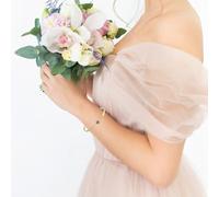 IMIKEYA Adjustable Evil Eye Bracelet for Women, Open Titanium Steel Bangle Turkish Blue Eye Charm, Minimalist Protective Jewelry, Gold Tone