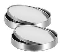 IMIKEYA Adjustable Office Desk Rear View Mirror Silver round Privacy Mirror 2pcs with High Clarity Reflection and Flexible Adjustment for Computer Monitor for Open Office Workspace