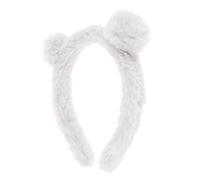 IMIKEYA Adjustable Soft Plush Bear Ears Headband for Adults Comfortable Cartoon Hairband for Face Washing Makeup Skincare and Taming Cute White Animal Hoop Accessory