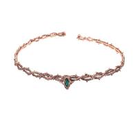 IMIKEYA Adjustable Vintage Green Rhinestone Tiara for Women for Weddings Costume Parties and Renaissance Festivals Comfortable and Durable Design