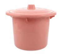 IMIKEYA Adult Chamber Pot: Bedside Potty Bucket - Plastic Bedpan with Lid - Portable Urinal Bottle for Home Care Camping Outdoor Emergency Use Pink