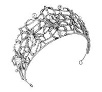 IMIKEYA Alloy Rhinestone Spider Crown Tiara for Women Gothic Halloween Headpiece Exaggerated Hair Accessories for Parties and Weddings Unique Bridal Crown