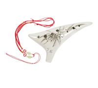 IMIKEYA Alto Ocarina with Protective Bag and Rope Ceramic for Beginners 12 Hole Unique Design, Beautiful Uniform Sound, Easy to Carry Musical Instrument for Learning