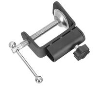 IMIKEYA Aluminium Alloy Microphone Holder Base with Protective Screw Multipurpose Microphone Stand Clamp for Tabletop Applications and School Use Black Abs Desktop Mic Mount
