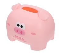 IMIKEYA and Large Pig Holder Shaped with Tissue Box Capacity Stable Structure Abs Material Decorative Decor Napkin Box for Lovely Cartoon Office and Outdoor Use