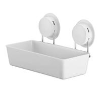IMIKEYA and White, Large Capacity Easy to Install Abs with Cup Storage Rack for Stainless Steel Space Saving Toilet Storage Holder and Shower Room Organizer Bathroom Kitchen