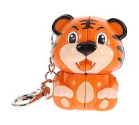 IMIKEYA Animal Puzzle Cube Toy 2x2 Tiger Cube for Stress Relief Fun Decompression Toy for Kids and Adults Unique Animal Keyring Pendant
