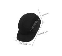 IMIKEYA Antistatic Bump Cap Insert with Flame Retardant Liner, Breathable Safety Hard Hat Baseball Cap Insert for Construction and Electrical Work, Black Extended Visor Head Protection