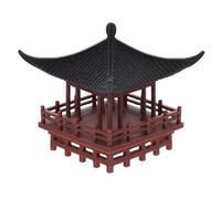 IMIKEYA Asian Build Miniature Bridge Plastic Pavilion Statue with Intricate Details and Wear-resistant Feature for Fairy Garden and Home Decorative Accents