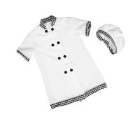 IMIKEYA Authentic Chef Costume Set with Apron and Hat Easy Clean Role Play Outfit for School Plays Family Gatherings and Halloween Dressing Up