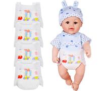 IMIKEYA Baby Doll Diapers 5 Pack: Printed Paper Refills for 30cm Dolls
