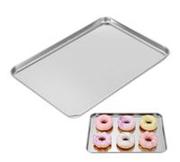 IMIKEYA Baking Tray Stainless Steel Pan: 35 X 25cm Non Stick Oven Sheet Cookie Sheet Roasting Tin Large Rectangular Baking Pan for Cookies Vegetables Meat Easy Clean Dishwasher Safe Kitchen