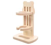 IMIKEYA Bamboo and Kettle Stand for Hamster Bottle Holder Decorative Bottle Rack Adjustable for Rabbit Waterer Holder and Hamster Supply