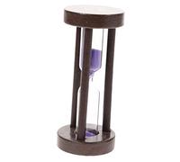 IMIKEYA Bamboo Round 3 Minute Sand Timer for Kids Toothbrush Timer Colourful Hourglass for Bath Stable on Flat Surfaces Random Color