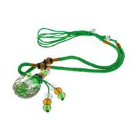 IMIKEYA Baroque Glass Essential Oil Diffuser Necklace for Aromatherapy Unique Irish Festival Jewelry Pendant Stylish Design for Daily Wear and Travel Captivating Fragrance Enhancer